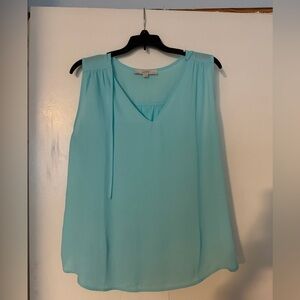 LOFT Women's Aqua Sleeveless Blouse